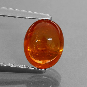 Granada espessartita laranja natural 2,65ct, transparente, transparente/translúcido