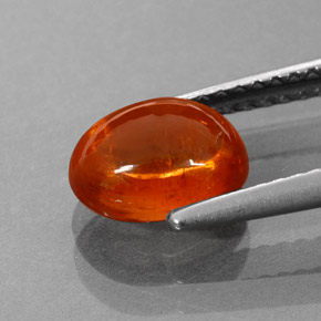Granada espessartita laranja natural 2,65ct, transparente, transparente/translúcido