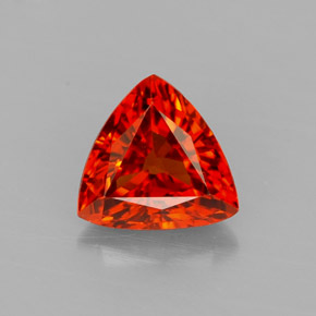 Granada espessartita laranja natural 1,17ct, trillion, VVS