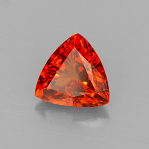 Granada espessartita laranja natural 1,17ct, trillion, VVS