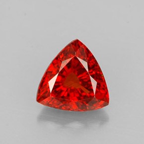 Granada espessartita laranja natural 1,39ct, trillion, VS