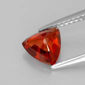 Granada espessartita laranja natural 1,39ct, trillion, VS