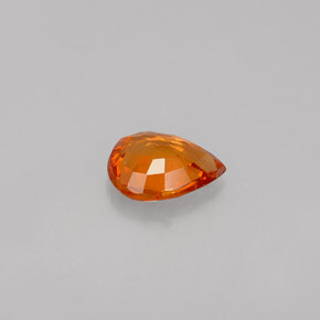 Granada espessartita laranja natural 0,37ct, formato de pêra, VS