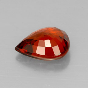 Granada espessartita laranja natural 1,80ct, formato de pêra, VVS