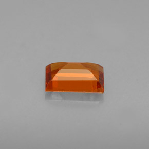 Granada espessartita laranja natural 0,77ct, baguete, VS