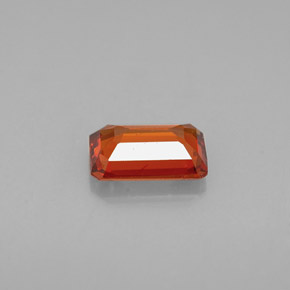 Granada espessartita laranja natural 0,97ct, corte esmeralda, VVS-VS