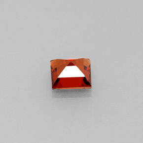 Granada espessartita laranja natural 0,49ct, quadrado, VVS-VS