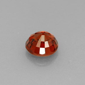 Granada espessartita laranja natural 1,09ct, corte redondo, VVS-VS