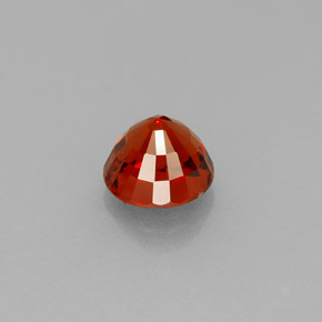 Granada espessartita laranja natural 0,84ct, corte redondo, VVS-VS