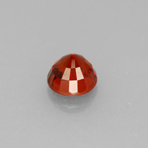 Granada espessartita laranja natural 0,83ct, corte redondo, VVS-VS