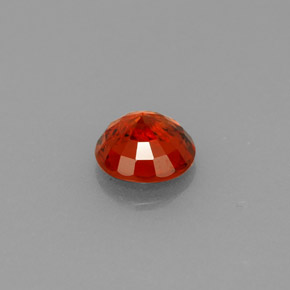 Granada espessartita laranja natural 0,65ct, corte redondo, VVS-VS