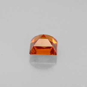Granada espessartita laranja natural 0,36ct, quadrado, VVS-VS