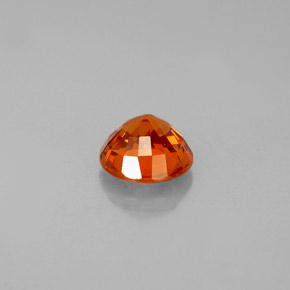 Granada espessartita laranja natural 0,82ct, corte redondo, VVS-VS