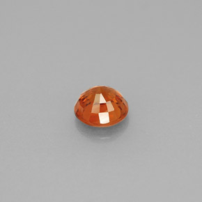 Granada espessartita laranja natural 0,73ct, corte redondo, VVS