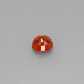 Granada espessartita laranja natural 0,70ct, corte redondo, VVS