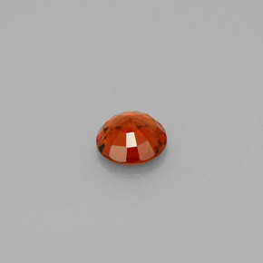Granada espessartita laranja natural 0,67ct, corte redondo, VVS
