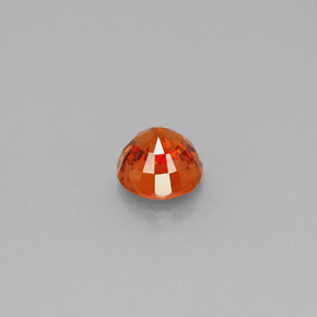 Granada espessartita laranja natural 0,89ct, corte redondo, VS
