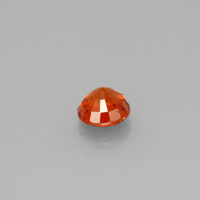Granada espessartita laranja natural 0,79ct, corte redondo, VVS-VS