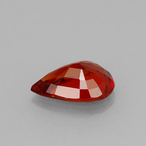 Granada espessartita vermelho natural 1,03ct, formato de pêra, VVS-VS