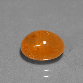 Granada espessartita laranja natural 3,94ct, corte oval, translúcido