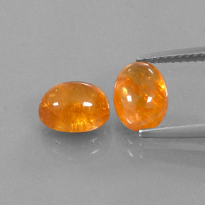 Pedras preciosas de granada espessartita laranja natural de  ct, transparente, transparente/translúcido