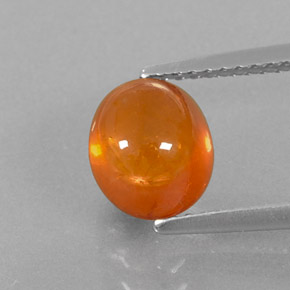 Granada espessartita laranja natural 3,16ct, transparente, transparente/translúcido