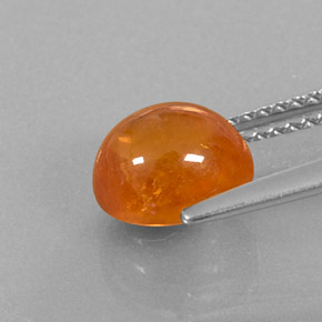 Granada espessartita laranja natural 3,16ct, transparente, transparente/translúcido