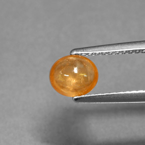 Granada espessartita laranja natural 1,01ct, transparente, transparente/translúcido