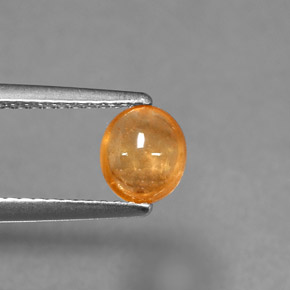 Granada espessartita laranja natural 1,01ct, transparente, transparente/translúcido
