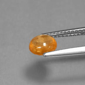 Granada espessartita laranja natural 1,01ct, transparente, transparente/translúcido
