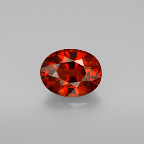 Granada espessartita laranja natural 3,61ct, corte oval, VS