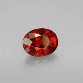 Granada espessartita laranja natural 3,61ct, corte oval, VS