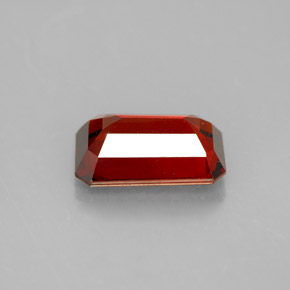 Granada espessartita laranja natural 3,31ct, corte esmeralda, VS
