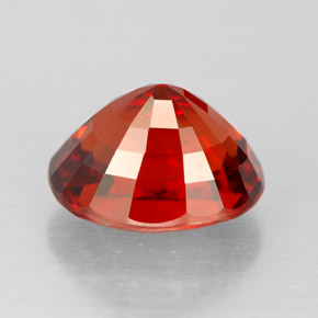Granada espessartita vermelho natural 3,18ct, corte oval, VVS-VS