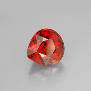 Granada espessartita laranja natural 3,32ct, formato de pêra, VVS-VS