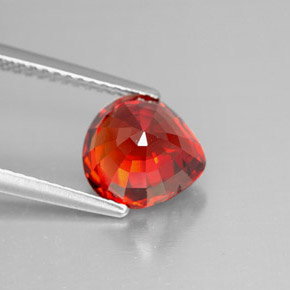 Granada espessartita laranja natural 3,32ct, formato de pêra, VVS-VS