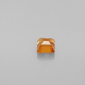 Granada espessartita laranja natural 0,33ct, quadrado, VS