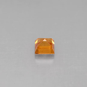 Granada espessartita laranja natural 0,39ct, quadrado, VS