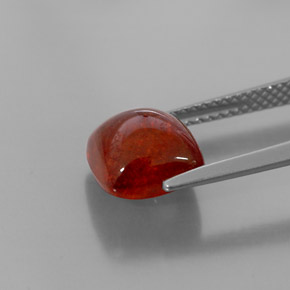 Granada espessartita laranja natural 5,59ct, transparente, transparente/translúcido