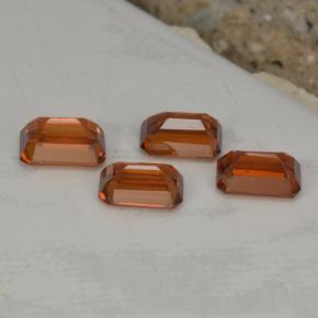 Pedras preciosas de granada espessartita laranja natural de 2,73 ct, corte esmeralda, VVS-VS