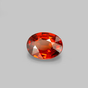 Granada espessartita vermelho natural 2,17ct, corte oval, VVS-VS