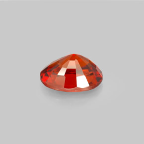 Granada espessartita vermelho natural 2,49ct, corte oval, VS