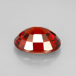 Granada espessartita vermelho natural 3,77ct, corte oval, VS
