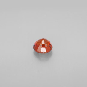 Granada espessartita laranja natural 0,85ct, corte redondo, VVS-VS