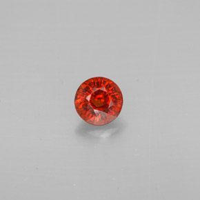 Granada espessartita laranja natural 0,85ct, corte redondo, VVS