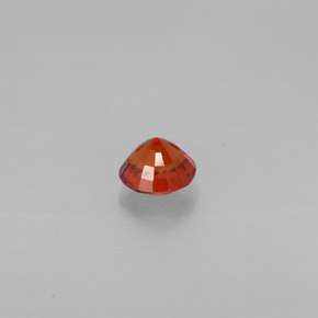 Granada espessartita laranja natural 0,85ct, corte redondo, VVS