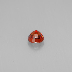 Granada espessartita laranja natural 0,86ct, corte redondo, VVS-VS