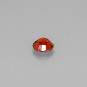 Granada espessartita laranja natural 0,80ct, corte redondo, VVS-VS