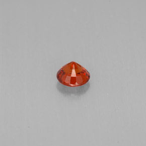 Granada espessartita laranja natural 0,74ct, corte redondo, VVS-VS