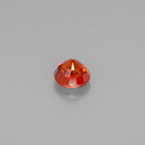 Granada espessartita laranja natural 1,12ct, corte redondo, VVS-VS